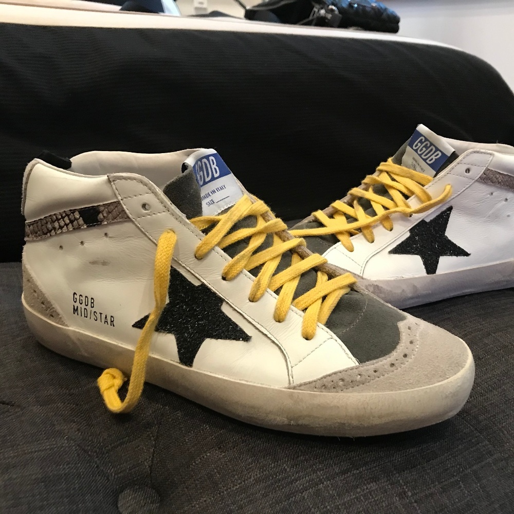 Golden Goose Mid Rise Sneakers, Size 8